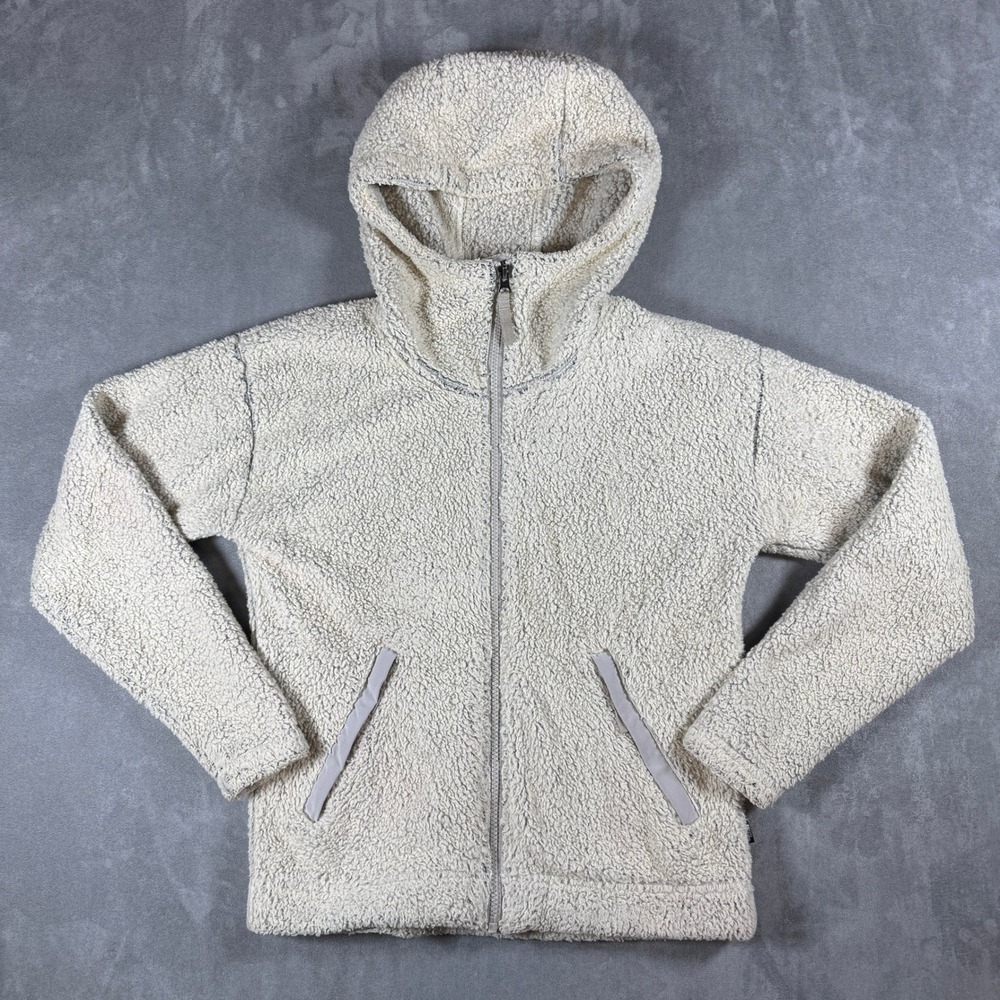 The North Face Sherpa Fleece Full Zip Hoodie Womens XS Cream